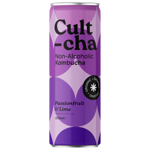 Cultcha kombucha passionfruit lime blik - webshop