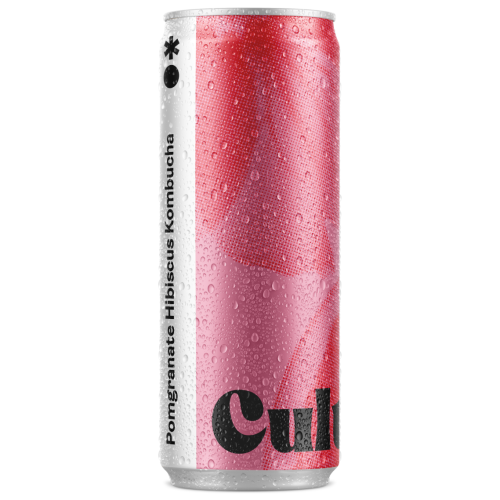 Cultcha kombucha pomegranate hibiscus blik - webshop