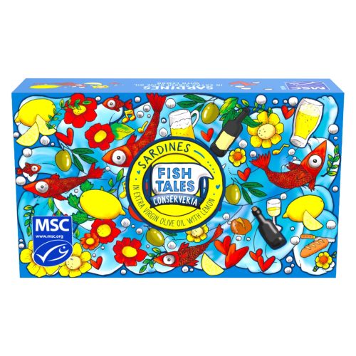 Fish Tales sardines in olijfolie met citroen (12x120:85 gr) - webshop