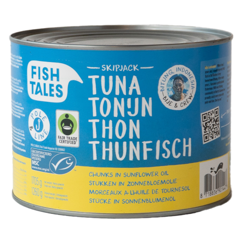 Fish Tales skipjack tonijn in zonnebloemolie 1705gr - webshop